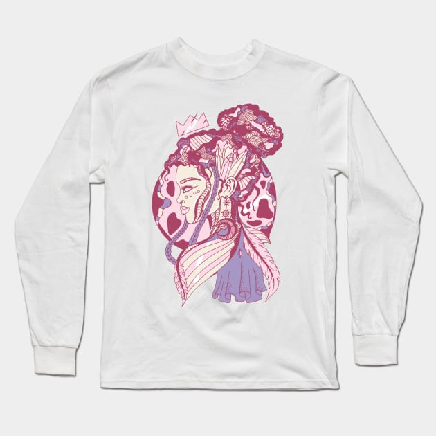 Lavender Bliss Beauty Queen Long Sleeve T-Shirt by kenallouis